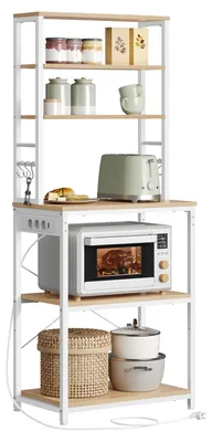Productafbeelding van VASAGLE Keukenrek met stopcontacten, 6 planken, 40 x 60 x 167 cm