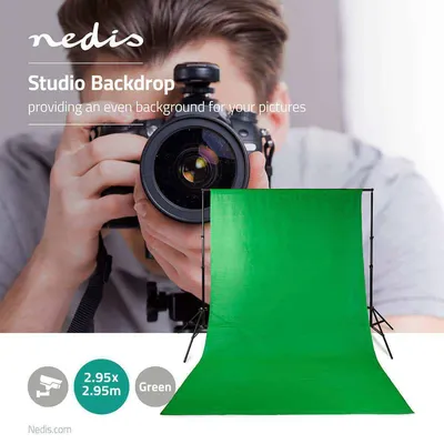 Immagine prodotto di Nedis Fondale per studio fotografico 2,95x2,95m. Verde