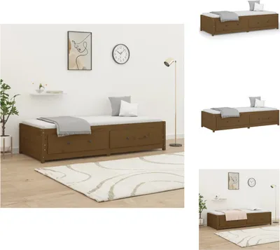 Imagen del producto de vidaXL Camí de día color miel, 80x200 cm, madera maciza de pino - Camas y estructuras de cama