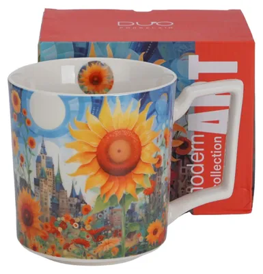 Produktbild von DUO Jumbo Becher 750 ml MODERN SUNFLOWER New Bone China Porzellan
