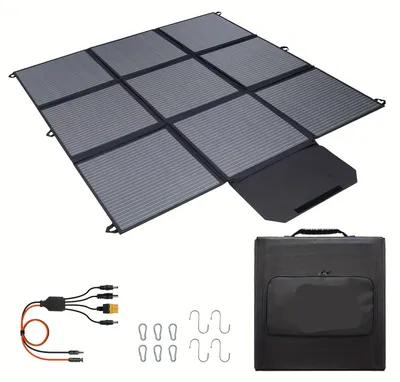 Immagine prodotto di Pannello solare portatile - Pannello solare pieghevole - Sistema di energia solare mobile - Pannello solare per campeggio