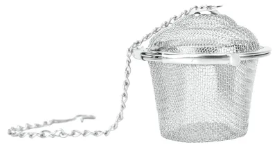 Feinmaschiges Gewürzsieb aus Edelstahl, 3 Größen, mit Kette