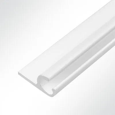 Produktbild von Lysel® Kederschiene Kederleiste Aluminium 45° weiß RAL 9016 für 5-9mm Keder L: 1m