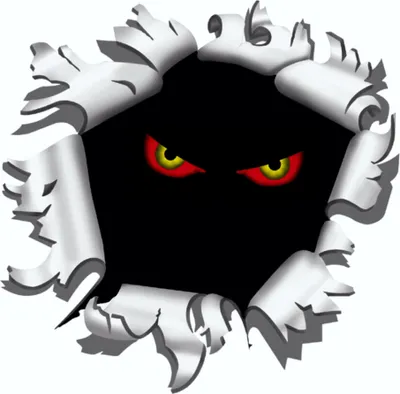 Produktbild von Aufkleber Einschussloch 90 mm Motiv Augen