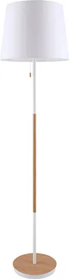 Image de Lampadaire Fbright Bois & Blanc Design Scandinave, éclairage Doux Et Chaleureux - Fbright