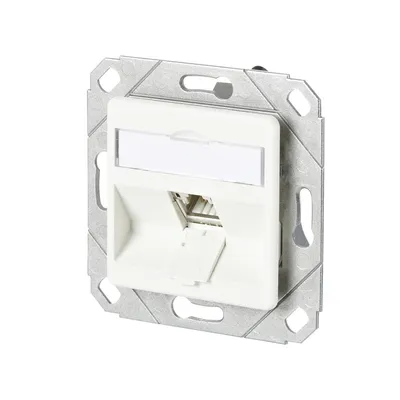 Produktbild von METZ CONNECT C6Amodul 1 Port 180°M UPk-Dose, reinweiß RAL9010