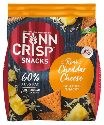 Image de Finn Crisp Snacks Real Cheddar Cheese grignotage savoureux 150g