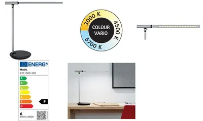 Immagine prodotto di MAUL lampada da tavolo MAULrubia LED 3.000 - 6.500 K dimmerabile base argento