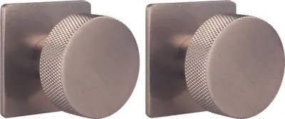 Immagine prodotto di Natural Goods Berlin maniglie per mobili rotonde ACHSE, pomelli per mobili con ⌀35mm, pomelli per armadi adatti a spessori di ante di 15-22mm, maniglie per armadi da cucina, cassettiere, credenze ecc., aspetto acciaio inox, 2 pezzi