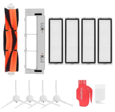 Produktbild von Ersatzbürsten Set für Saugroboter Hauptbürste + 4 Seitenbürsten + 4 Filter + Abdeckung + 2 Bürsten