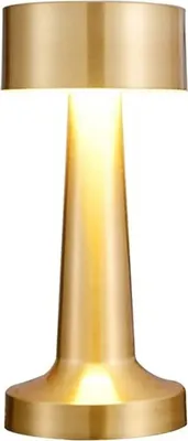 Produktbild von Tischlampe,Kabellos Dimmbar Tischleuchte,Led Tischleuchte Metall,Touch Steuerung Augenschutz Leselampe,USB Wiederaufladbare,Warmweiß,Gold