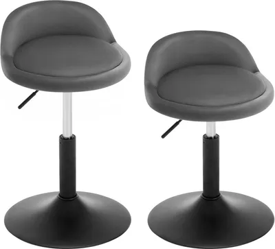 Produktbild von WOLTU Schminkhocker, höhenverstellbar, Bürohocker, Küchenhocker, Drehhocker, Samt, Dunkelgrau+Schwarz