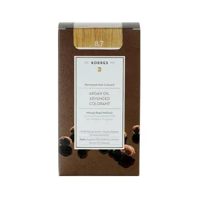 Zdjęcie produktu dla Korres Argan Oil Advanced Colorant, Brązowy, Toffee, Unisex, 50 ml, 75 ml, Do wszystkich włosów