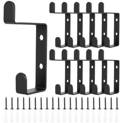 10 Haken für Akustikpaneele, Wandgarderobe, Doppelhaken, Eisen