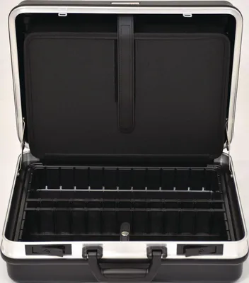 Obrázok produktu pre Škrupinový kufor Š490xH188xV365mm s vreckami na náradie 24,5 l ABS plast hliníkový rám