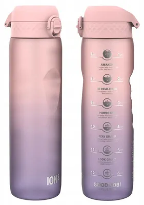 Produktbild von Ion8 Wasserflasche 1L Mit Motivationsmessbecher Für Die Schule Oder Das Fitnessstudio
