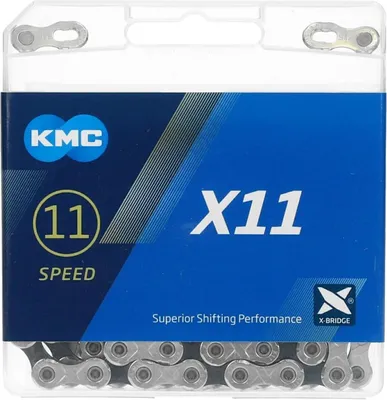 Produktbild von KMC Fahrradkette 11-Fach X11 Schwarz-Silber 1/2"x11/128" - 114 Glieder