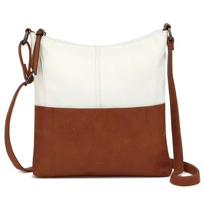 Produktbild von Schultertasche Handtasche Damen Shopper Tasche Crossbody Bag Freizeit leicht, Kunstleder shopper mit Reißverschluss für College Arbeit Einkauf