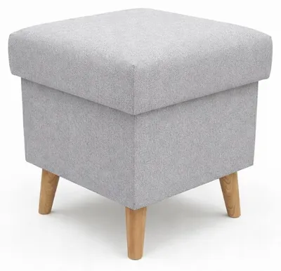 Zdjęcie produktu dla Pufa z pojemnikiem podnóżek Knypek salon 36x36x41 szara 36M24