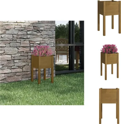 Obrázek produktu pro vidaXL květináč medově hnědý 40x40x70 cm z masivního borovicového dřeva - Květináče a květináče