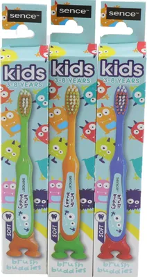 Immagine prodotto di 1 x spazzolino per bambini con piedini di aspirazione soft sence kids brush buddies