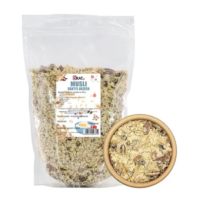 Zdjęcie produktu dla Musli orzech-daktyl 1kg Brat.pl