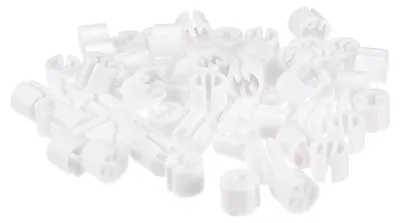 200 Kleiderbügel-Marker, 3,5 mm, rund, weiß, Farbcodierung