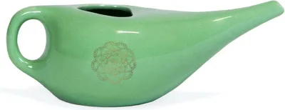 Produktbild von Bodhi Nasenspülkännchen aus Keramik, jade, Mandala, 250 ml, glasiert, für Jala Neti