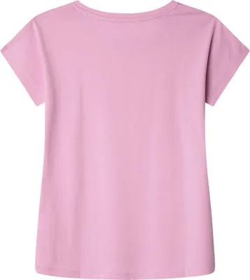 Image de T-shirt à manches courtes Pepe Jeans Bloomy rose 10 ans pour fille rose 10 ans