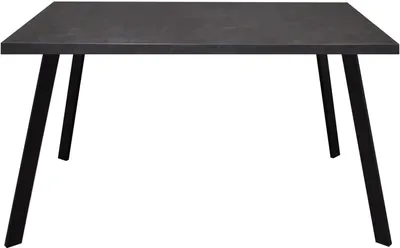 Produktbild von Esszimmertisch rechteckig Ediva 1 180 x 90 x 75 Esstisch Schwarz/Schwarzstahl 13873-180