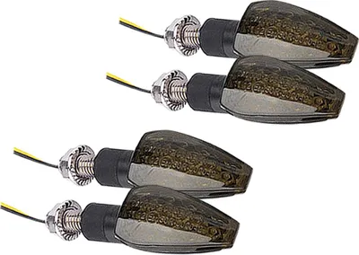 Immagine prodotto di set di 2 indicatori LED moto RP12 E-mark 2 pezzi nero lucido