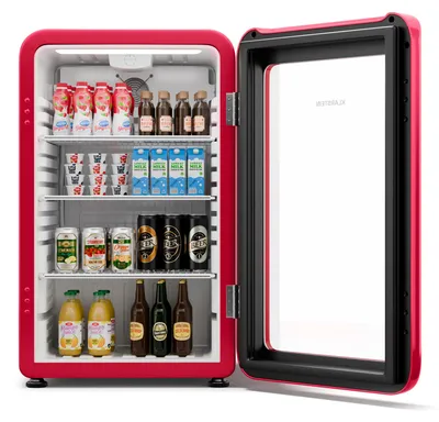 Zdjęcie produktu dla KlarsteinAudrey Evo lodówka na napoje, design retro, szklane drzwi, 113 l,
