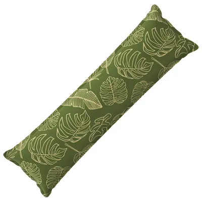 Productafbeelding van vidaXL Kussenhoes met houten bladmotief, 40 x 145 cm, polyester