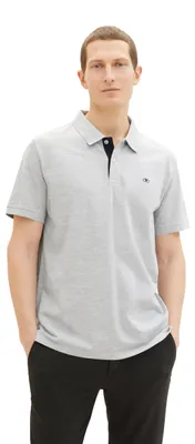 Produktbild von TOM TAILOR Herren 1031006 Basic Piqué Poloshirt, 12035 - Grey Heather Melange, M