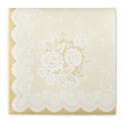 Produktbild von Airlaid Serviette Franziska in Beige, 40 x 40 cm, 50 Stück - Mank