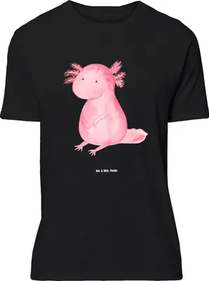 Produktbild von Mr. & Mrs. Panda T-Shirt Axolotl Niedlich - Schwarz - Geschenk, Freundin, Tshirt, Lebensweisheit, Fröhlich, Liebe, Design, mit Motiv, Spruch, Weisheit, S