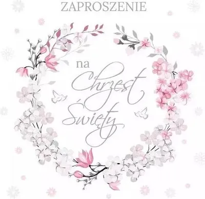 Zdjęcie produktu dla ZAPROSZENIA PREMIUM na Chrzest Święty dziewczynka