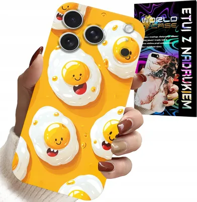 Image de Etui Do Iphone 17 Pro Max - Słodkie Uśmiechnięte Jajka Case + Folia