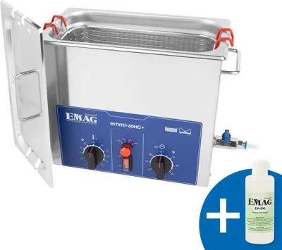 Produktbild von EMMI-E60 Ultraschallreiniger, 6.000 ml Edelstahl, für Labor, Praxis und privat