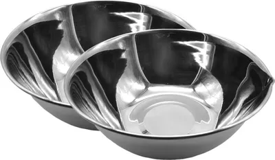 Produktbild von 2x Edelstahl Schüssel 27cm Rührschüssel Salatschüssel Servierschüssel Schale