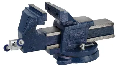 Image de Étau rotatif Schmith, 100 mm. Étau parallèle, étau d'atelier, en fonte, robuste, pour les ateliers et les professionnels