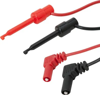 Produktbild von Prüfkabel mit Prüfklemmen und Bananensteckeranschluss - 94 cm - 10A 1000V [25385]