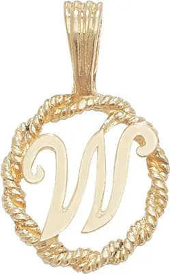 Produktbild von Raffinierter 9 Karat (375) Gold Buchstaben / Initiale Damen - Anhänger; TRS35290LTW