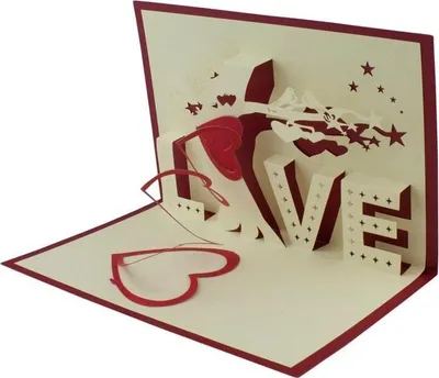 Produktbild von Handgemachte Pop-Up-Weihnachtskarte - Nr. 3