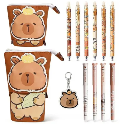 Produktbild von Kawaii Federmäppchen mit 74 Stück Schrein und Schlüsselanhänger