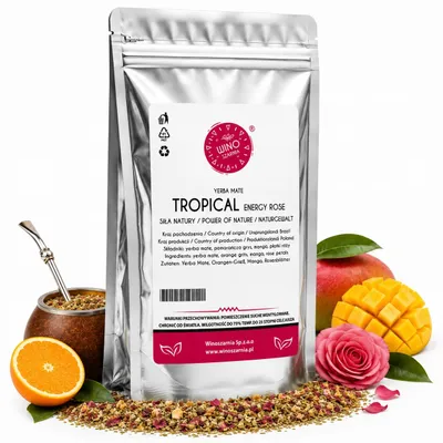 Zdjęcie produktu dla Yerba Mate z Mango - 500g Tropical Energy Rose Naturalna Energia