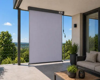 Obrázek produktu pro Výsuvná vertikální markýza Strattore / vertikální markýza 120 x 250 cm - světle šedá