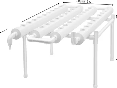 Image de Kit de culture hydroponique, 36 emplacements de plantes, planteur vertical, BLANC