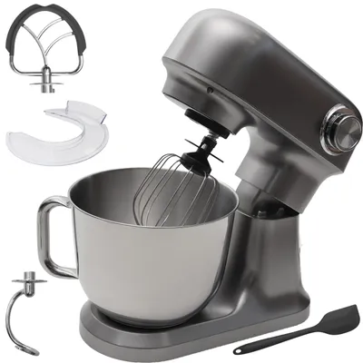 Zdjęcie produktu dla Robot planetarny kuchenny mikser z misą 5l 1500W łopatka srebrny ciemny
