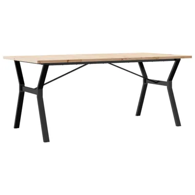 Produktbild von Esstisch Y-Gestell 180x90x75,5 cm Massivholz Kiefer & Stahl